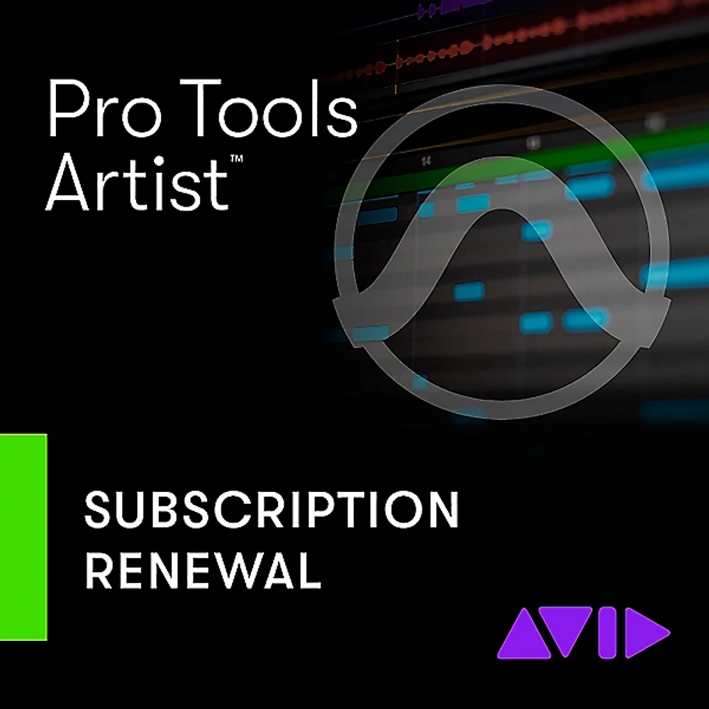 Avid Pro Tools | Artist 1-Year Subscription Updates and Support, Renewal of Subscription Licenses - One-Time Payment