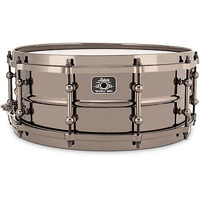 Ludwig Universal Series Black Brass Snare Drum with Black Nickel Die-Cast Hoops 14 x 5.5 in.