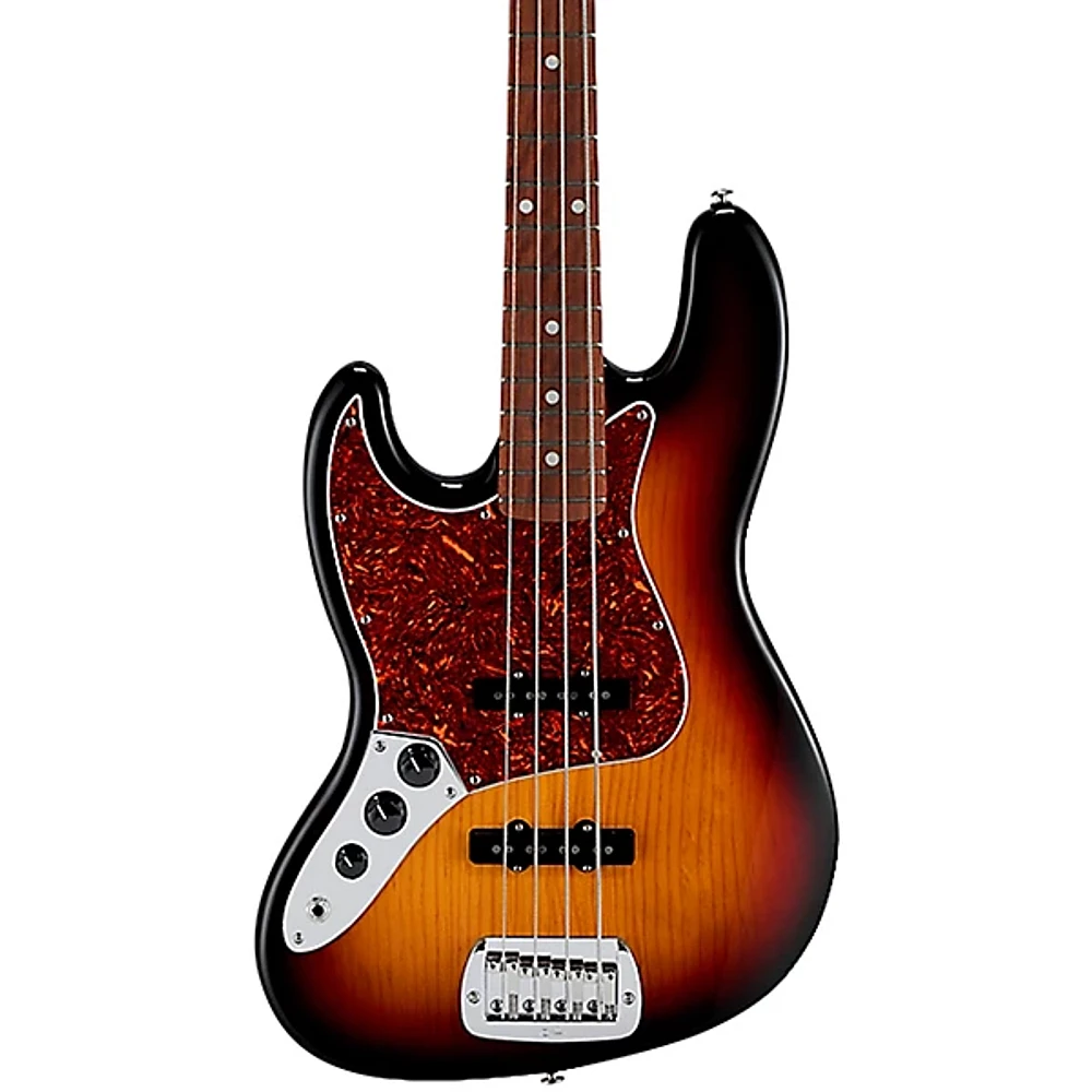 G&L Fullerton Deluxe JB Left Handed Electric Bass 3-Tone Sunburst