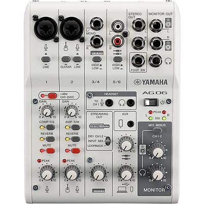 Yamaha AG06MK2 6-Channel Mixer/USB Interface for IOS/Mac/PC