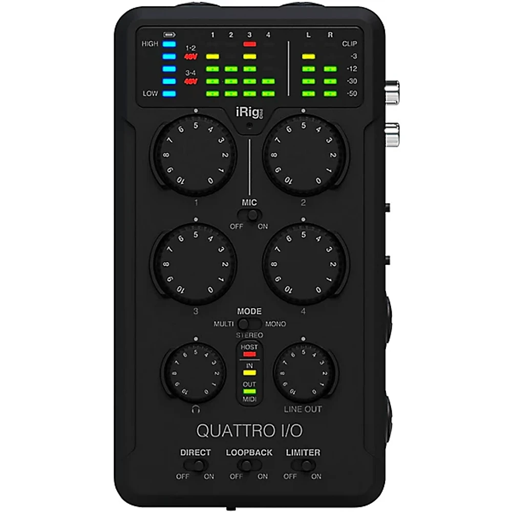 IK Multimedia iRig Pro Quattro I/O Audio/MIDI Interface