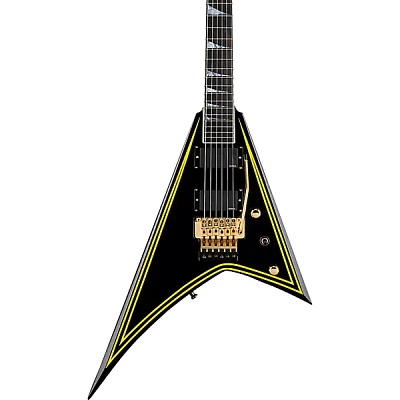 Jackson MJ Series Rhoads RR24-MG Electric Guitar Black with Yellow Pinstripes