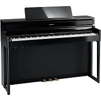 Roland HP704 Digital Upright Piano With Bench Polished Ebony