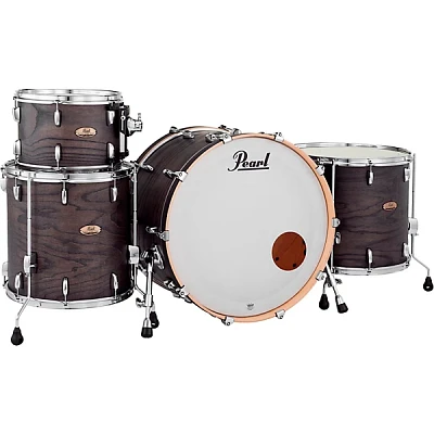 Pearl Session Studio Select 4-Piece Shell Pack With 24" Bass Drum Black Satin Ash