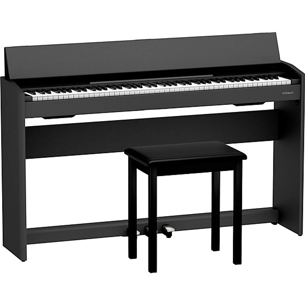 Roland F107 Digital Console Piano With Bench Black