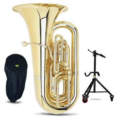 Miraphone Series 4-Valve 4/4 BBb Tuba With Tuba Essentials Stand Pack