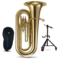 Jupiter JTU730 Series 3-Valve 4/4 BBb Tuba With Tuba Essentials Stand Pack