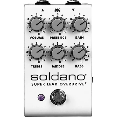 Open Box Soldano Super Lead Overdrive Effects Pedal Level 1 White