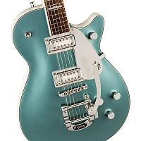 Gretsch Guitars G5230T-140 Electromatic Jet FT Single-Cut With Bigsby 140th Anniversary Electric Guitar Two-Tone Stone Platinum/Pearl Platinum