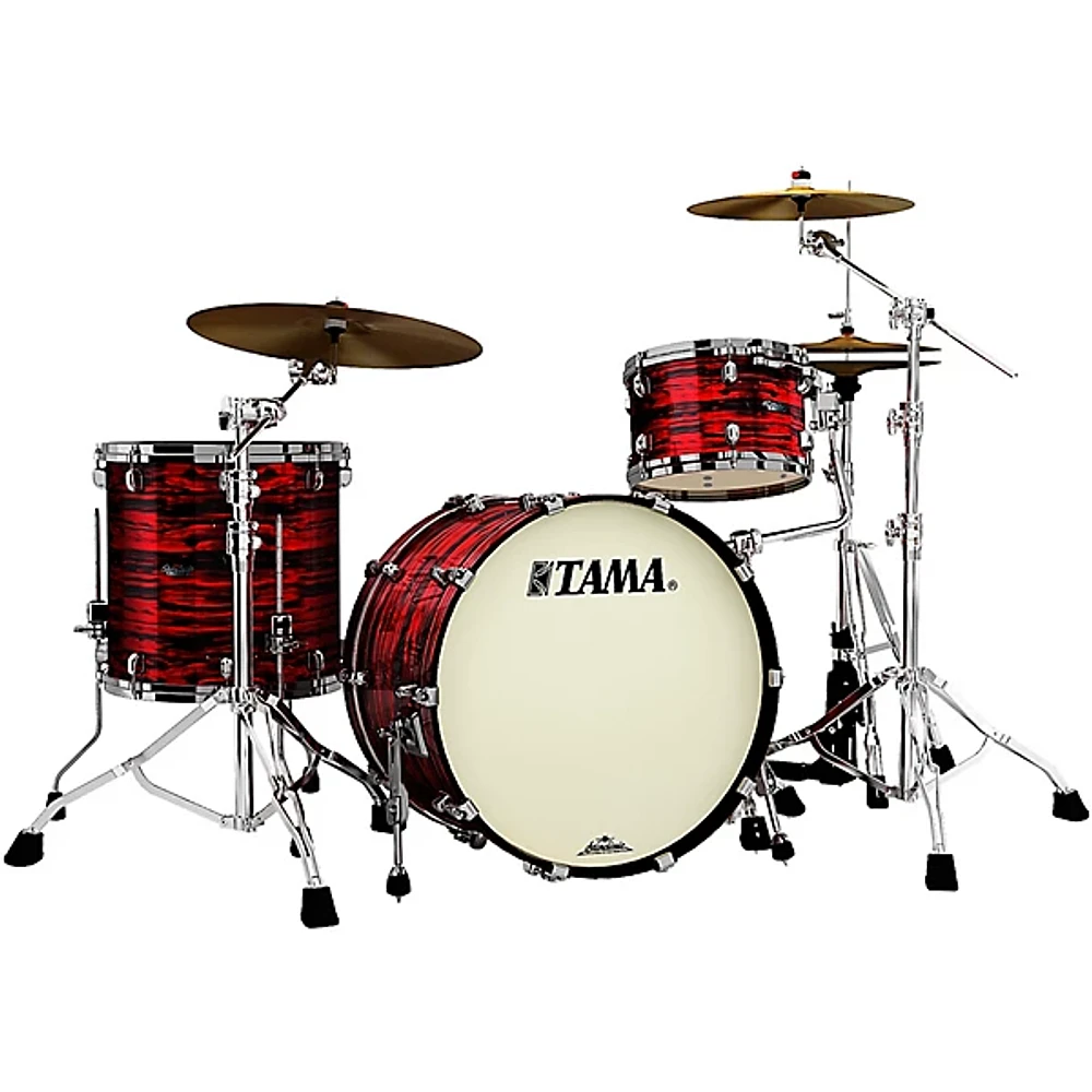 TAMA Starclassic Maple 3-Piece Shell Pack With Black Nickel Shell Hardware and 22" Bass Drum Red Oyster