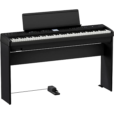 Roland FP-E50 Digital Piano With Matching Stand and Sustain Pedal Black