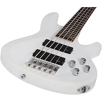 Schecter Guitar Research C-5 Deluxe Electric Bass Satin White