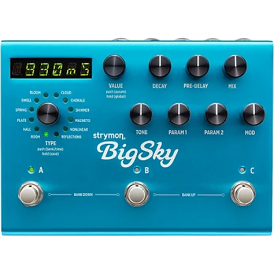 Strymon BigSky Reverberator Multi-Reverb Effects Pedal Blue