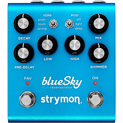 Strymon blueSky V2 Reverberator Effects Pedal Blue