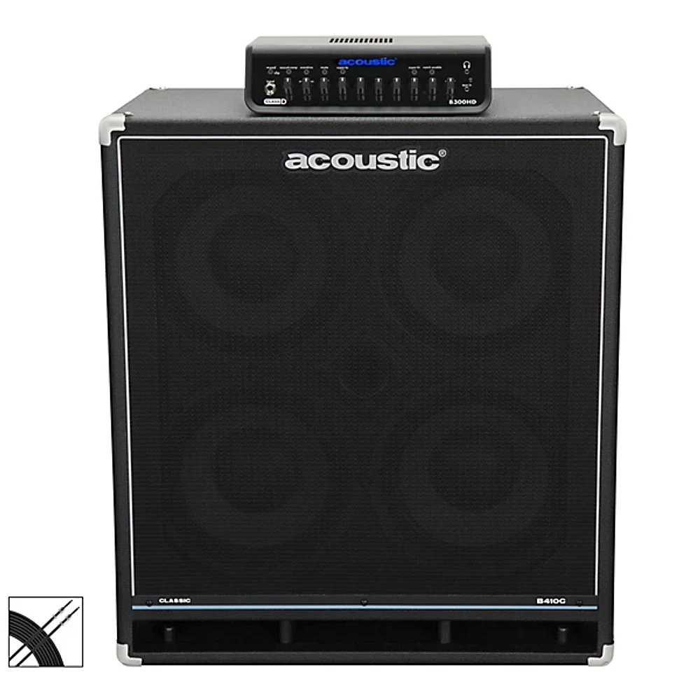 Acoustic B300HD & B410C Bass Stack With 3' Cable