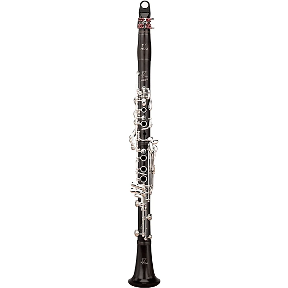 RZ Clarinets Allegro Grenadilla Bb Clarinet, 17 Keys Silver Keys Adjustable Thumb Rest