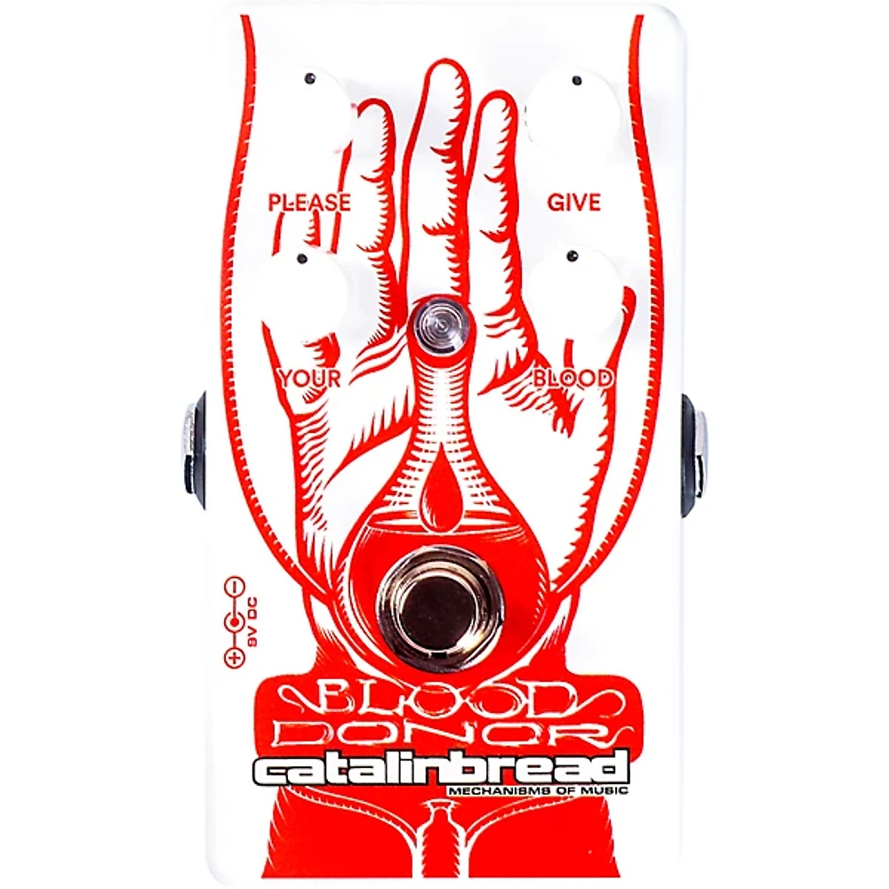 Catalinbread Blood Donor Fuzz Effects Pedal Red and White