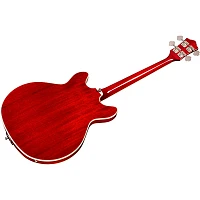 Guild Starfire I Bass Semi-Hollow Short Scale Double-Cut Left-Handed Bass Guitar Cherry Red