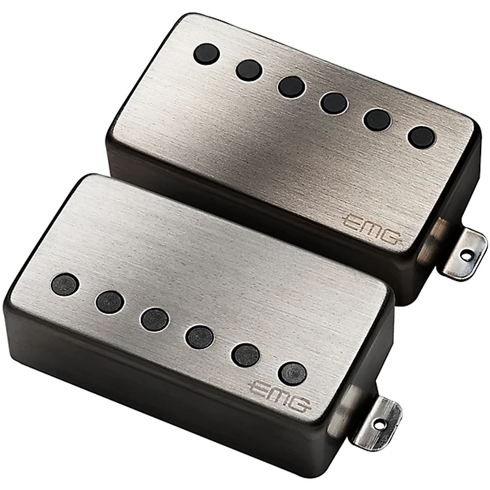 EMG 57/66-LS Active Pickup Set, Long Shaft Brushed Chrome