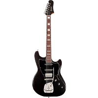 Guild Surfliner Deluxe Solid Body Electric Guitar With Guild Floating Vibrato Tailpiece Black Metallic