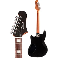 Guild Surfliner Deluxe Solid Body Electric Guitar With Guild Floating Vibrato Tailpiece Black Metallic