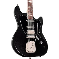 Guild Surfliner Deluxe Solid Body Electric Guitar With Guild Floating Vibrato Tailpiece Black Metallic