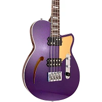 Reverend Linh Lee Signature Lil Linhbacker Semi-Hollow Bass Purple Sparkle