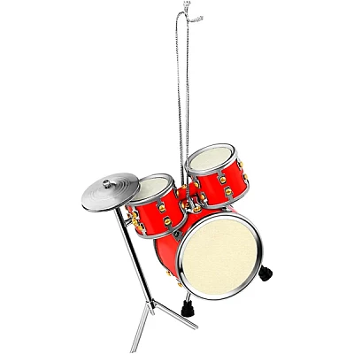 Clearance BROADWAY GIFTS Red Drum Set Ornament 3" - Red