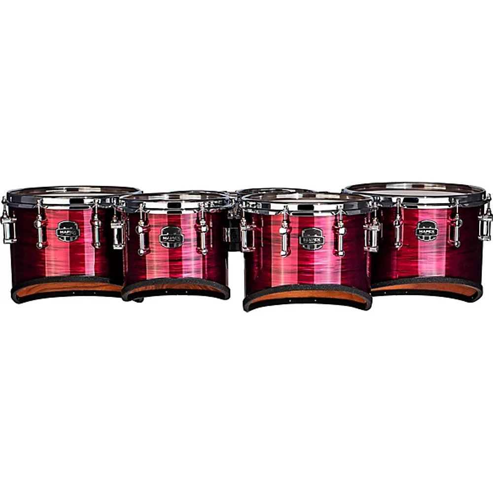Mapex Quantum Mark II Drums on Demand Series Classic Cut Tenor Large Marching Sextet 6, 8, 10, 12, 13, 14 in. Burgundy Ripple