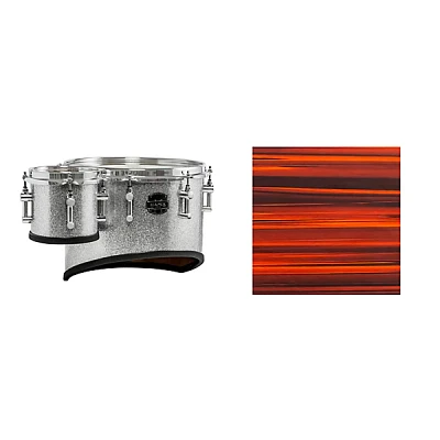 Mapex Quantum Mark II Drums on Demand Series California Cut Single Marching Tenor 6, 14 in. Red Ripple