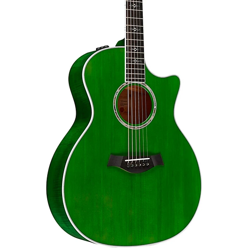 Taylor 614ce Special-Edition Grand Auditorium Acoustic-Electric Guitar Transparent Green