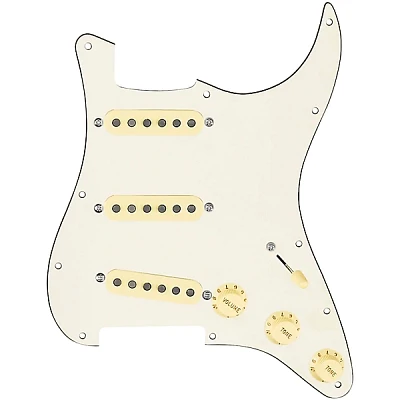 920d Custom Texas Vintage Loaded Pickguard for Strat With Aged White Pickups and S5W Wiring Harness Aged White