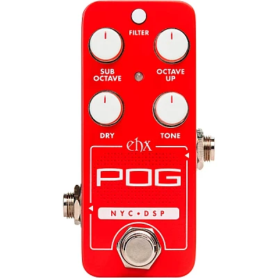 Electro-Harmonix Pico POG Poly Octave Generator Effects Pedal Red