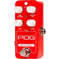 Electro-Harmonix Pico POG Poly Octave Generator Effects Pedal Red