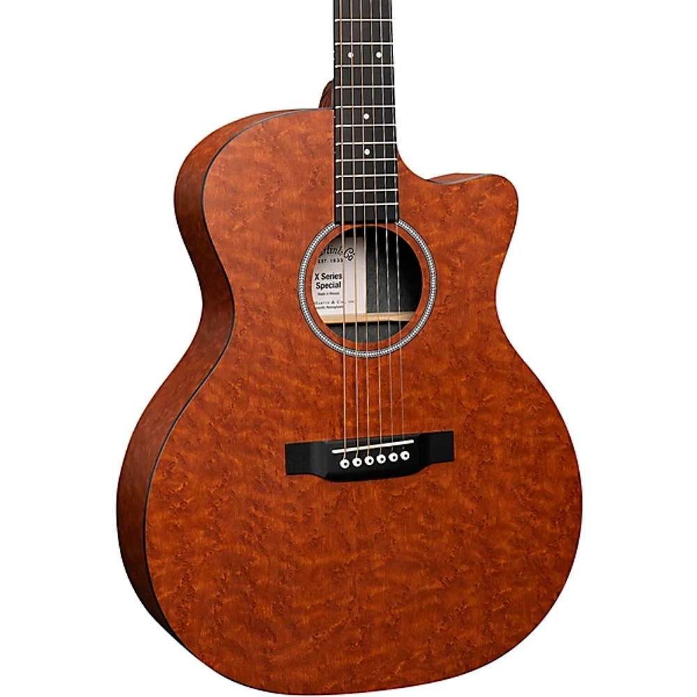 Martin GPC Special Birdseye HPL X Series Grand Performance Acoustic-Electric Guitar Cognac