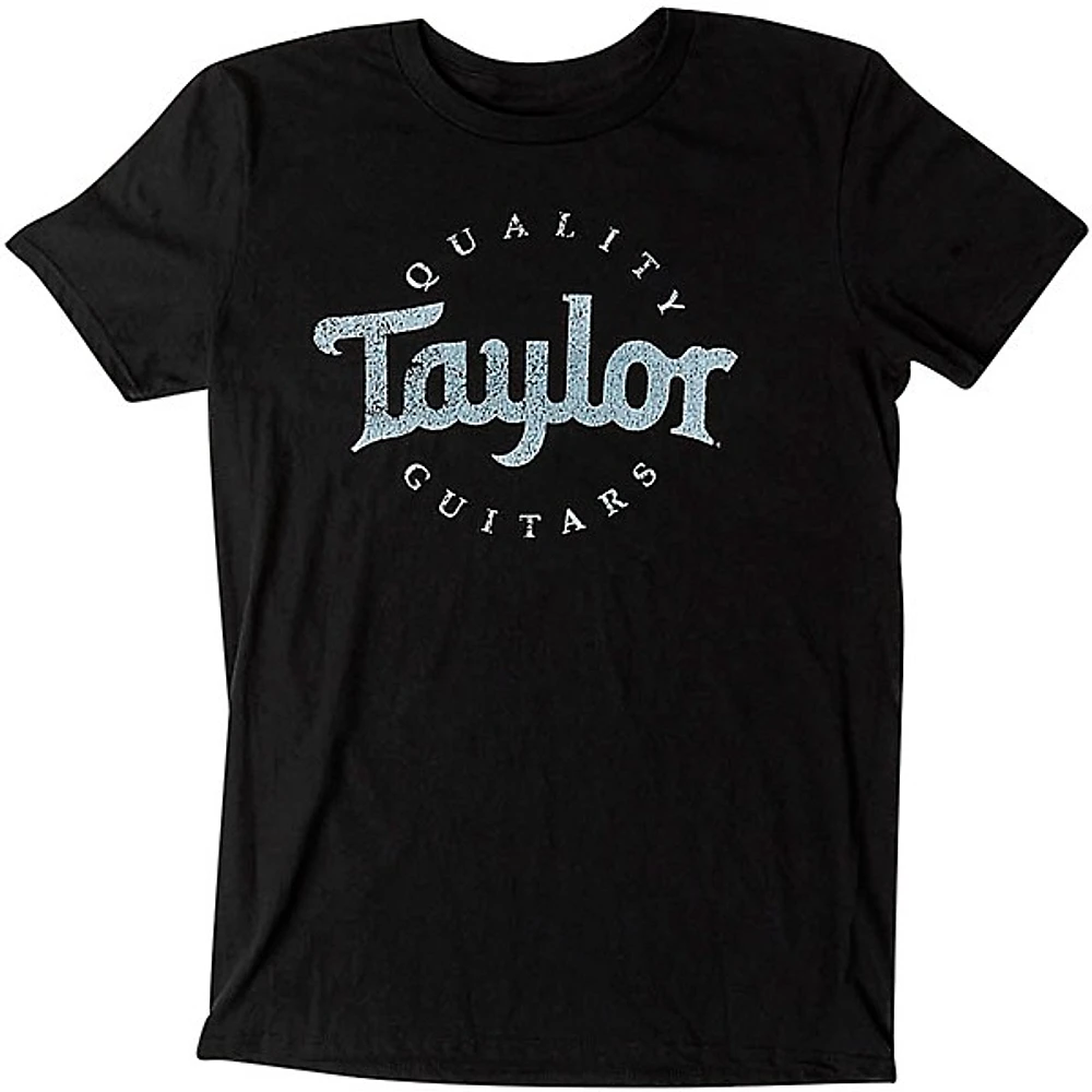 Taylor Distressed Logo T-Shirt X Large Black