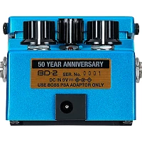 BOSS BD-2-B50A Blues Driver 50th Anniversary Effects Pedal Blue