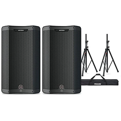 Harbinger VARI 3412 12" Powered Speakers Package With Stands