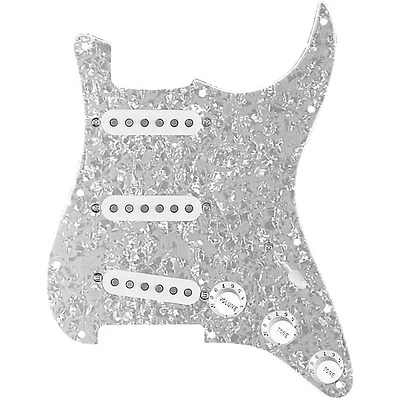 920d Custom Vintage American Loaded Pickguard for Strat With White Pickups and S5W Wiring Harness White Pearl