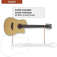 Traveler Guitar Redlands Mini Spruce Acoustic Guitar Natural