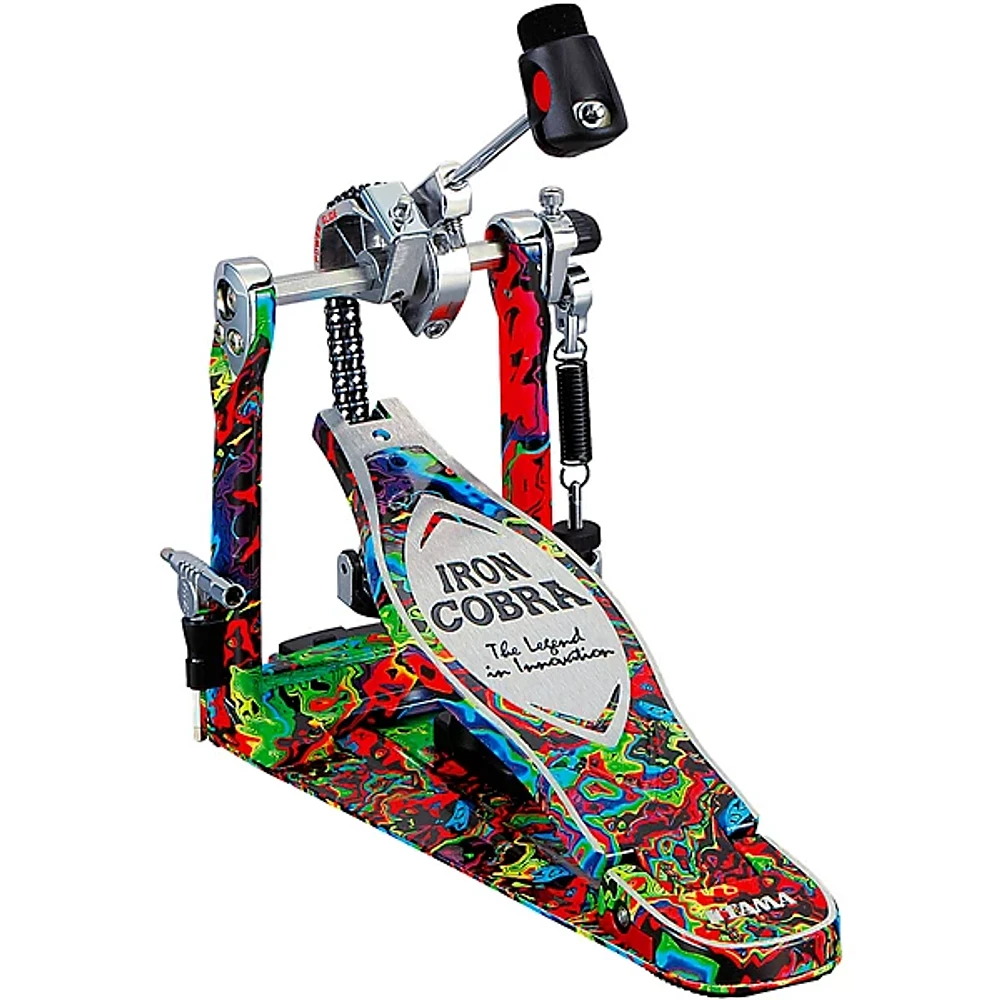 TAMA Limited-Edition 50th Anniversary Iron Cobra Power Glide Psychedelic Rainbow Single Pedal