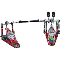 TAMA Limited-Edition 50th Anniversary Iron Cobra Power Glide Psychedelic Rainbow Double Pedal