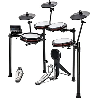 Alesis NITRO MAX 8-Piece Electronic Drum Set with Bluetooth and BFD Sounds and DA2108 Drum Amp Black