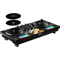 Hercules DJ DJControl Inpulse T7 Premium Edition 2-Channel Motorized DJ Controller With Premium Fader Module and Travel Bag Gold