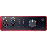 Focusrite Scarlett 4i4 Gen 4 with Yamaha HS Studio Monitor Pair Bundle (Stands & Cables Included) HS5