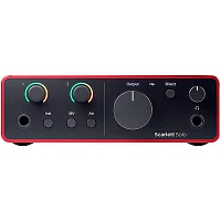 Focusrite Scarlett Solo Gen 4 with Adam Audio T-Series Studio Monitor Pair & T10S Subwoofer Bundle (Stands & Cables Included) T8V