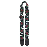 Perri's Skull & Roses Polyester Guitar Strap Black 2 in.