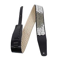 Perri's Flat Stud Leather Guitar Strap Black 2.5 in.