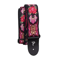 Perri's Roses Jacquard Guitar Strap Pink 2 in.