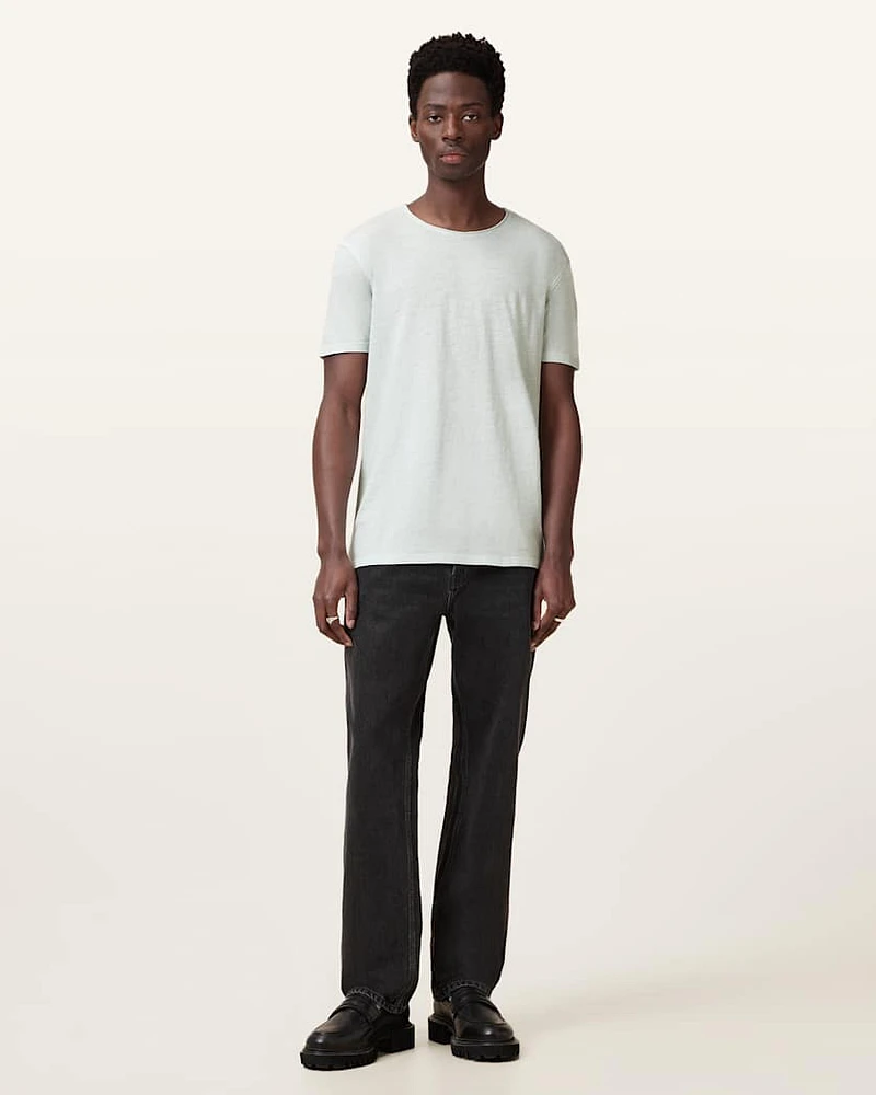 Figure Crew Neck Raw Edge T-Shirt